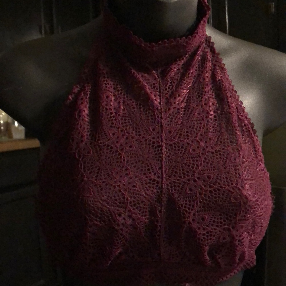🚨B2G1 New VICTORIA SECRETS Plum Purple Lace Neck Strapped Bralette